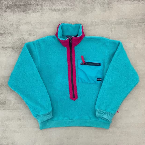 (S)80s 파타고니아 빈티지 하프집 플리스 헤비웨이트