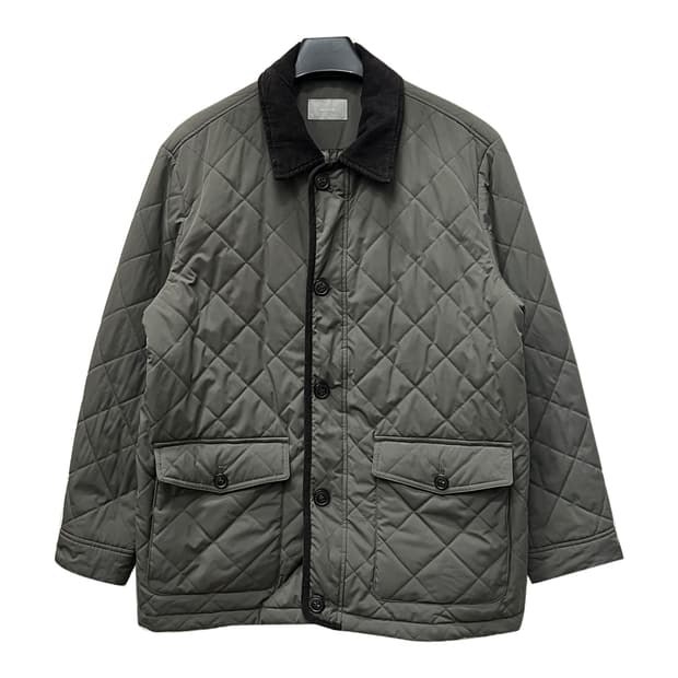 프로젝트엠 코듀로이 카키 미디 퀼팅 자켓 105