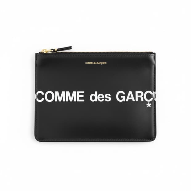 꼼데가르송 휴즈로고 블랙 클러치