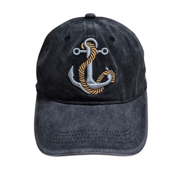 Vintage 닻 피그먼트 볼캡 모자
