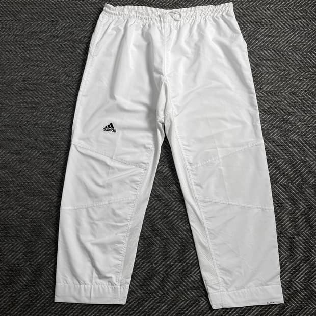 00s 아디다스 올드스쿨 화이트 우븐 트랙 팬츠o 4077
