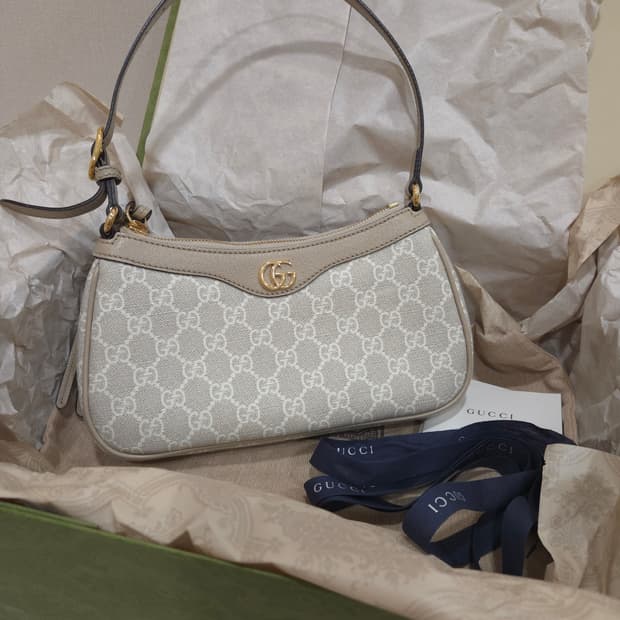 구찌 오피디아 스몰 핸드백 베이지 화이트