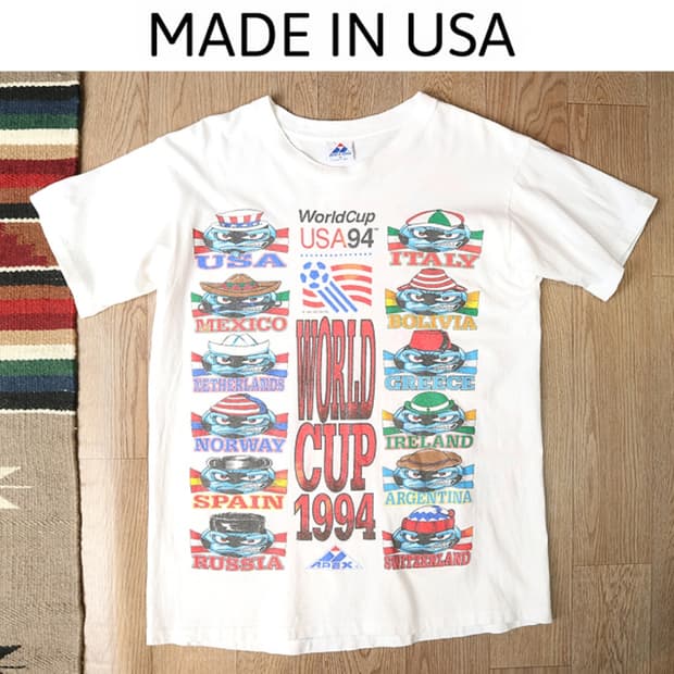 
미국메이드 90S 1994년 미국 월드컵 기념 티셔츠

M 세탁완료 