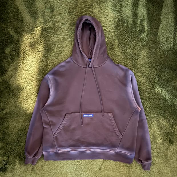 [L] ACW 어콜드월 스프레이 워시드 버지 후드티 브라운