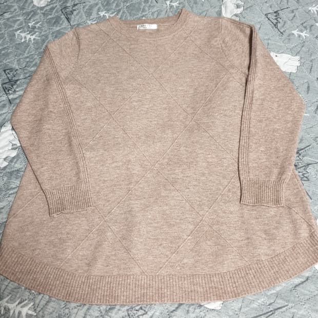 아베크엘 비스코스 다이아패턴 니트 베이지 (F)