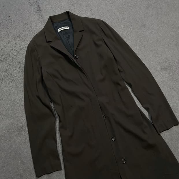 JIL SANDER 질샌더 레이온 롱 자켓 코트
