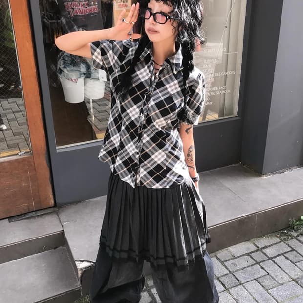 Burberry Check Puff Shirt