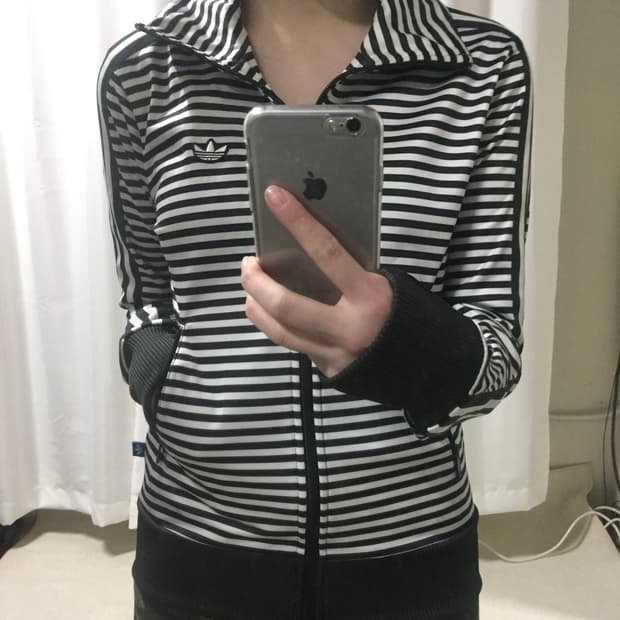 아디다스 스트라이프 줄무늬 흰검 트랙탑 져지 트랙탑 85