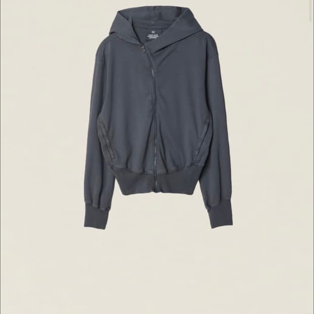 [XL] 누마레 ee 커브드 후드집업 챠콜