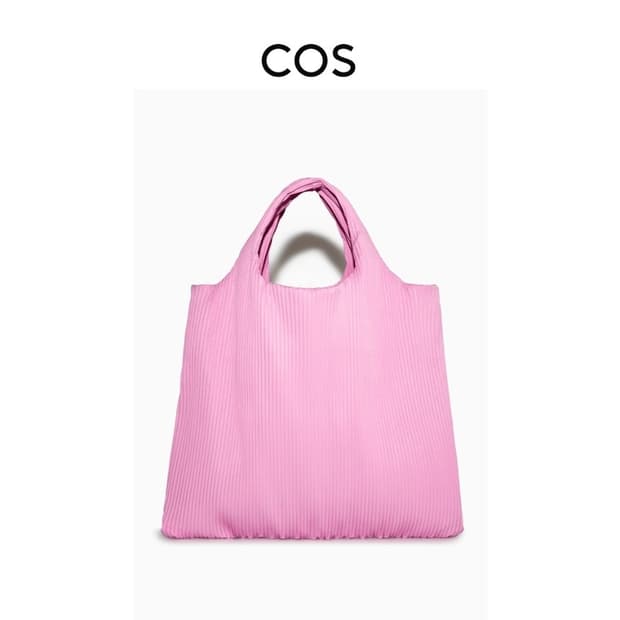 [새상품] 코스 스몰 플리츠 토트백 핑크