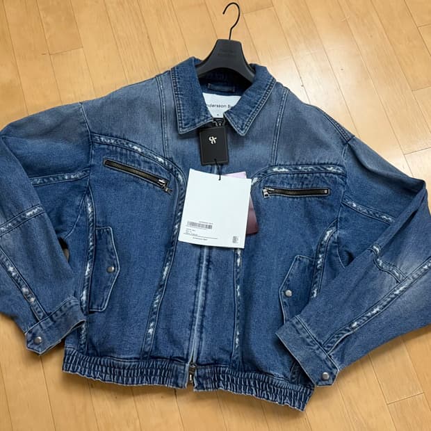 [앤더슨벨] 포인트 데님 블루종 자켓 (BLUE)