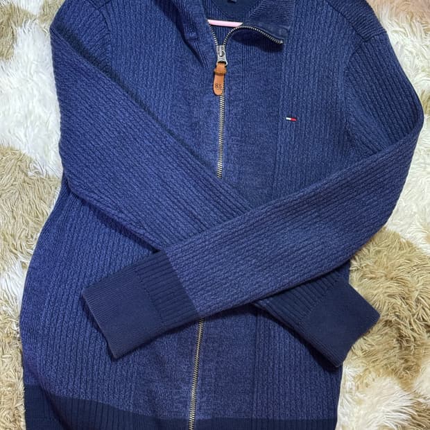 타미힐피거 네이비 니트집업 (표기사이즈: M)