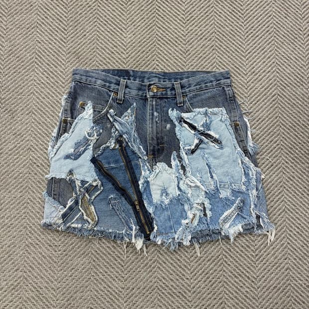 랭글러 패치워크 데님 스커트 v2720