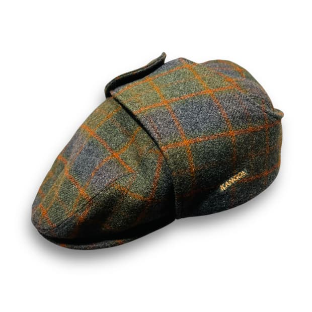 캉골 트위드 부가티 러셋 플레이드 이태리 울 헌팅캡/베레모