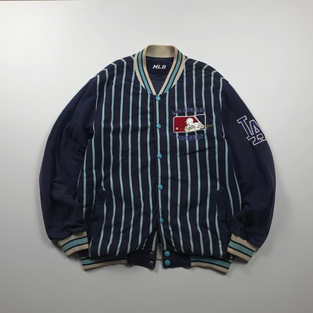 MLB LA 다저스 빅로고 스웻 바시티 자켓 (L)