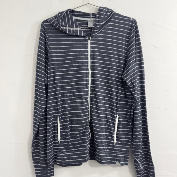 mele sport stripe hood zipup