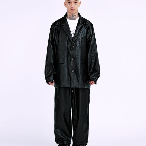 아조바이아조 비건 배트윙 오버사이즈 블레이저