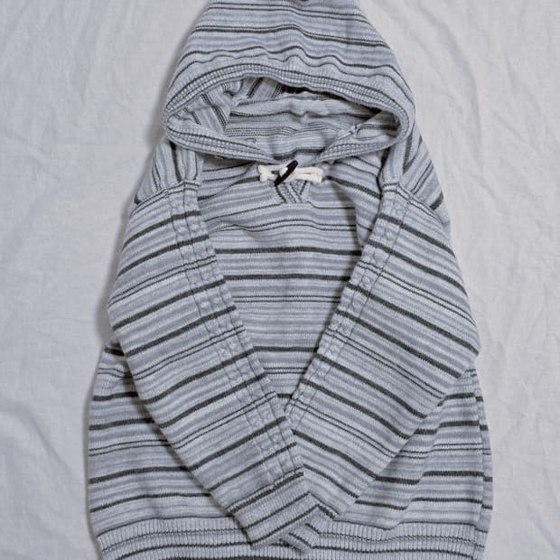 모리걸 너드 스트라이프 꽈배기 후드 니트 일본빈티지