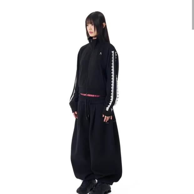 아캄 레이스 져지 트랙 자켓 집업