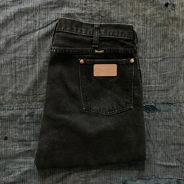 🇺🇸 90s USA 빈티지 랭글러 936WBK 블랙 데님 팬츠