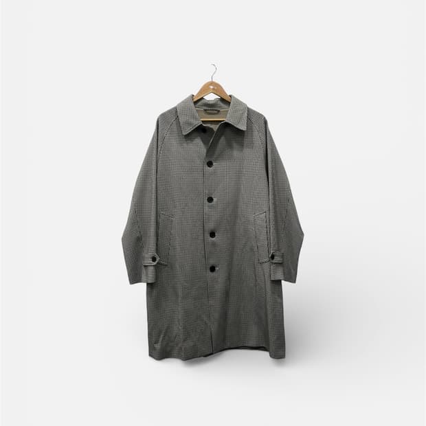 새상품급 GU 지유 유니클로 하운드투스 체크 오버핏 코트 남성 M
