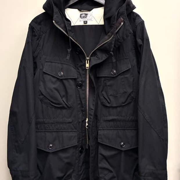 (M/100)엔지니어드 가먼츠 립스탑 6포켓 후디 필드자켓 블랙 해