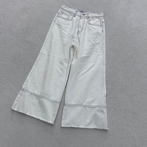 38 MSGM 크롭 플레어 데님 팬츠 0414E