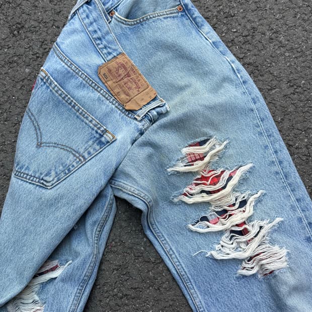90s 리바이스 501 커스텀 데님팬츠