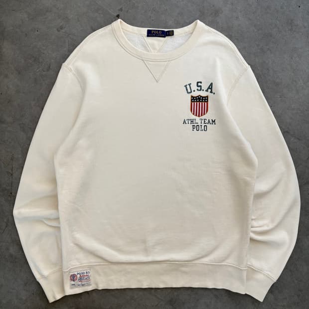 Polo 폴로 랄프로렌 신형 아이보리 맨투맨