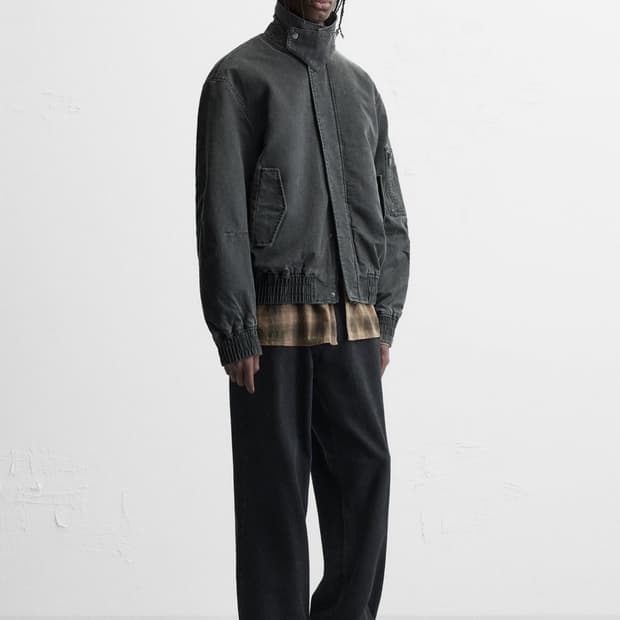 자라 왁스드 가공 워시드 자켓 GREY M사이즈 새제품