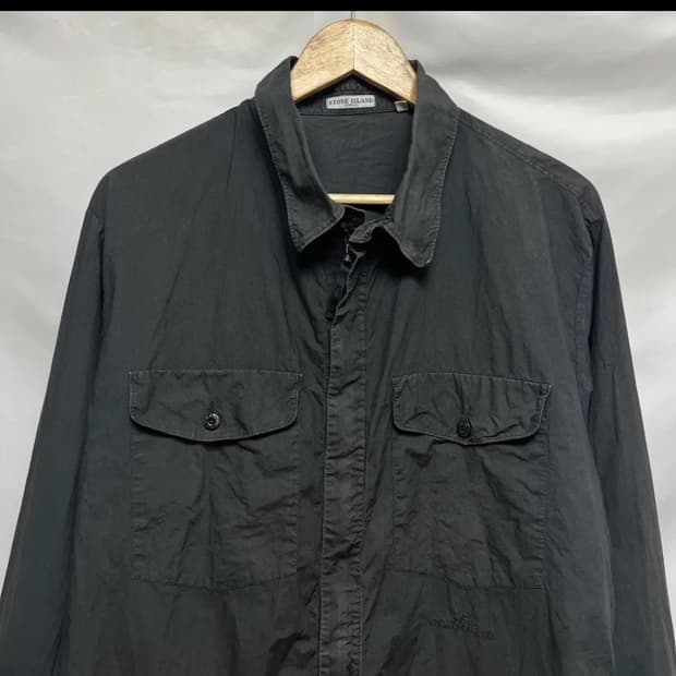 [정품/XL] 스톤아일랜드 차콜블랙 오버셔츠 자켓