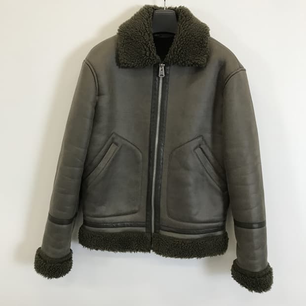 자라 스웨이드 무스탕점퍼 올리브그린 [M]