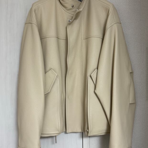 (48) 22ss 우영미 사슴가죽 레더 자켓 베이지