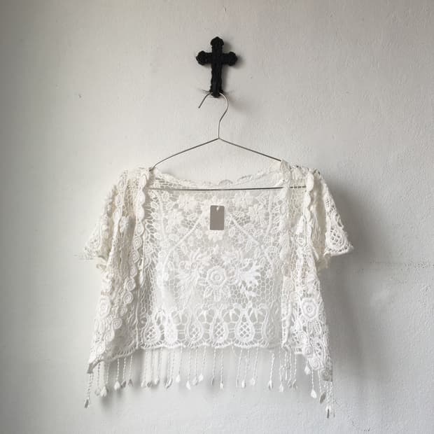 Crochet open cardigan