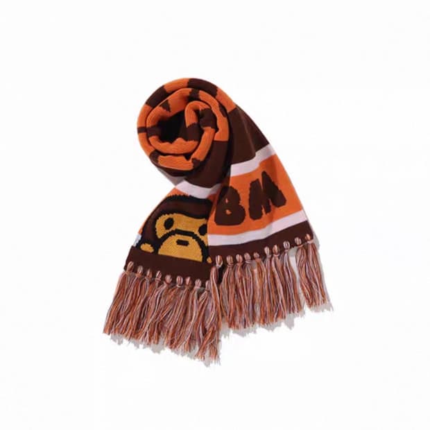 (오더) 베이프 베이비마일로 25FW 머플러 스카프 오렌지