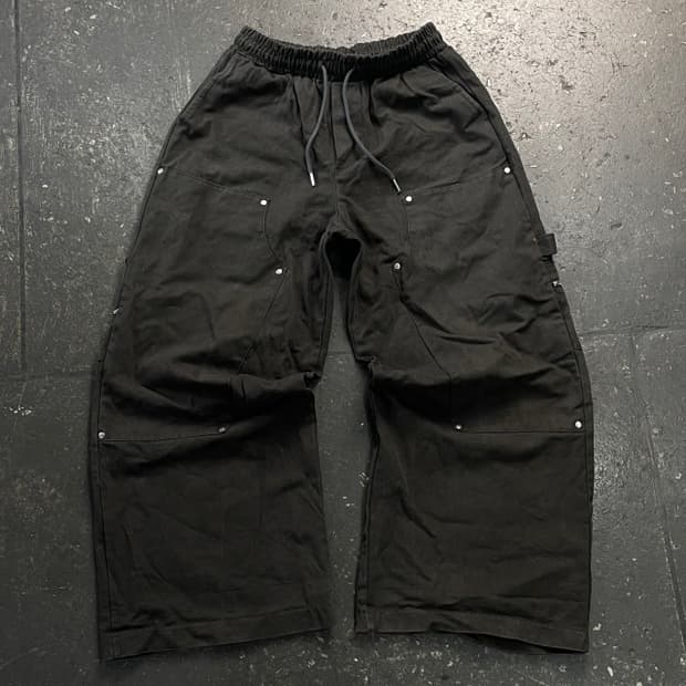 빈티지 더블니 와이드 팬츠 