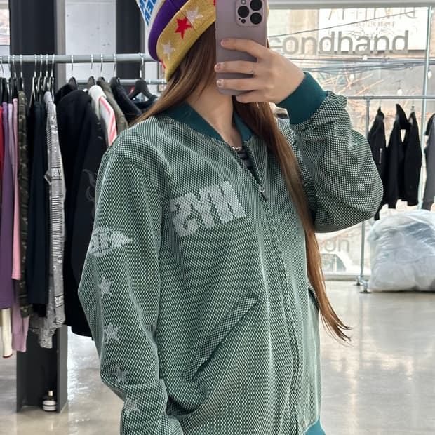 히스테릭글래머 히스걸HYS 스타 블루종자켓