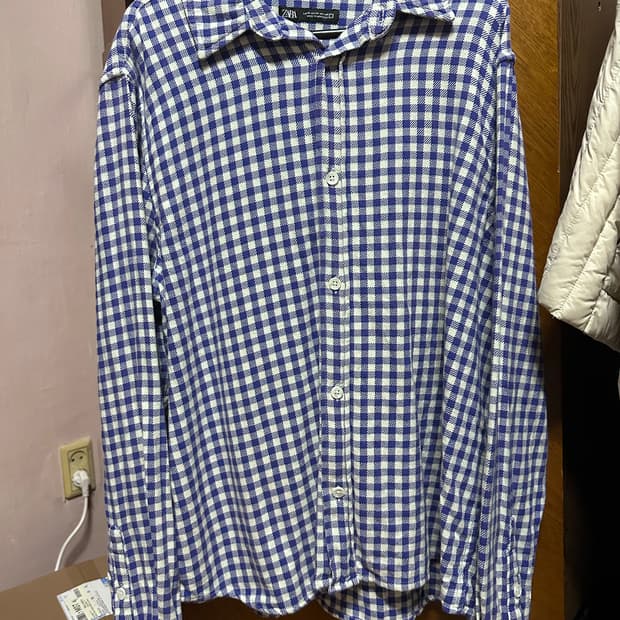 자라 체크 셔츠 M
