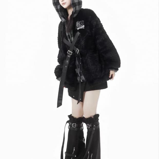 중브 강아지 퍼 집업