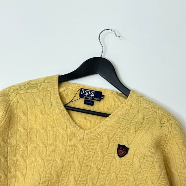 Polo 폴로 랄프로렌 케이블 니트 V넥 스웨터 