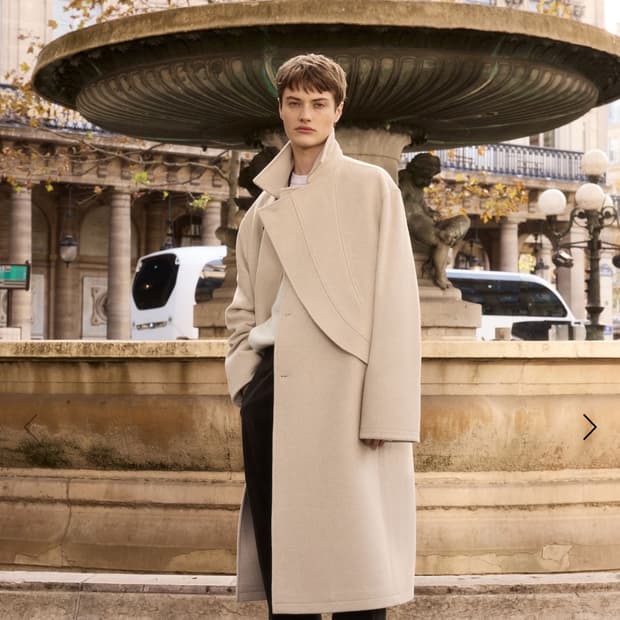 Stu LAYERED LAPEL COAT / 레이어드 라펠 코트 에스티유