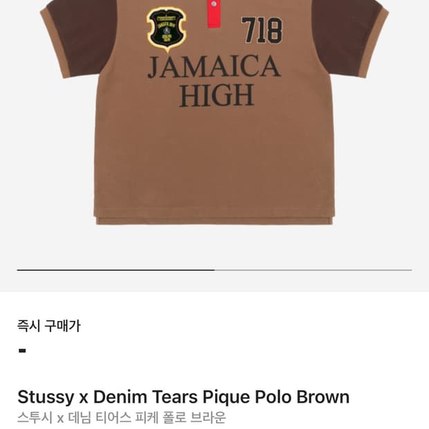 스투시 데님 티어스 피케 폴로 브라운