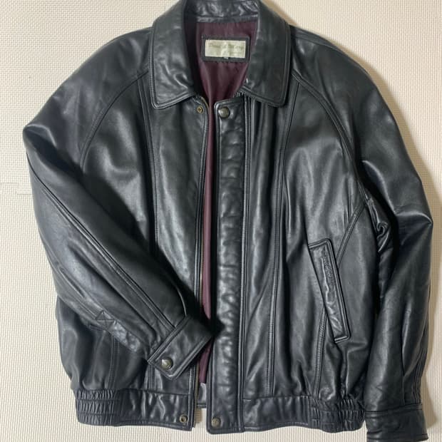 90s 양가죽 봄버자켓