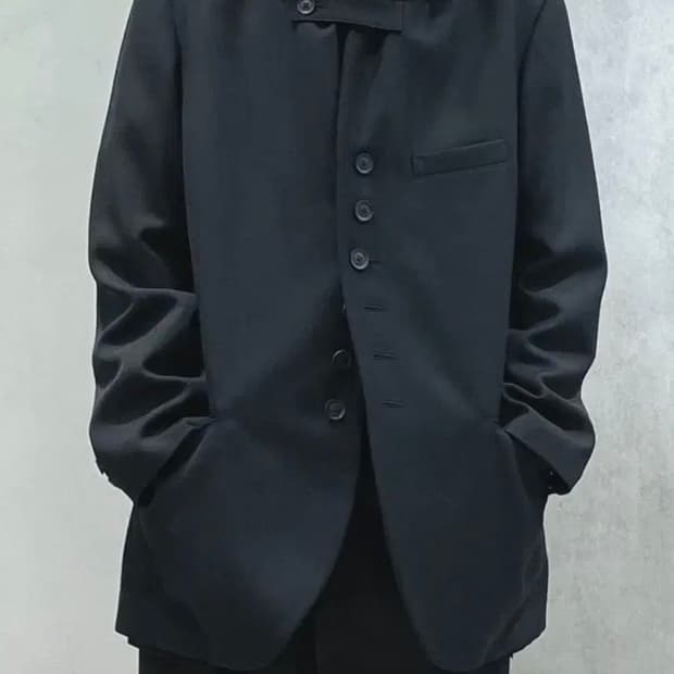 요지 야마모토 뿌르옴므 개버딘 울 후드 자켓