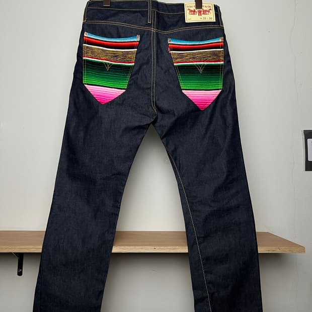 준야와타나베 리바이스 2022FW 그라데이션 포켓 생지 데님