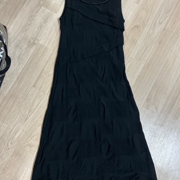 블랙 롱 원피스 니트 