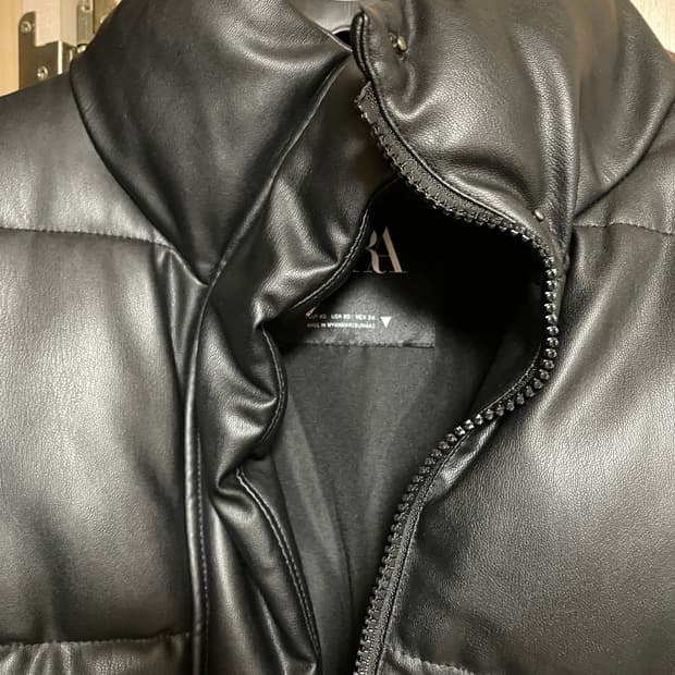 자라 레더 패딩 xs