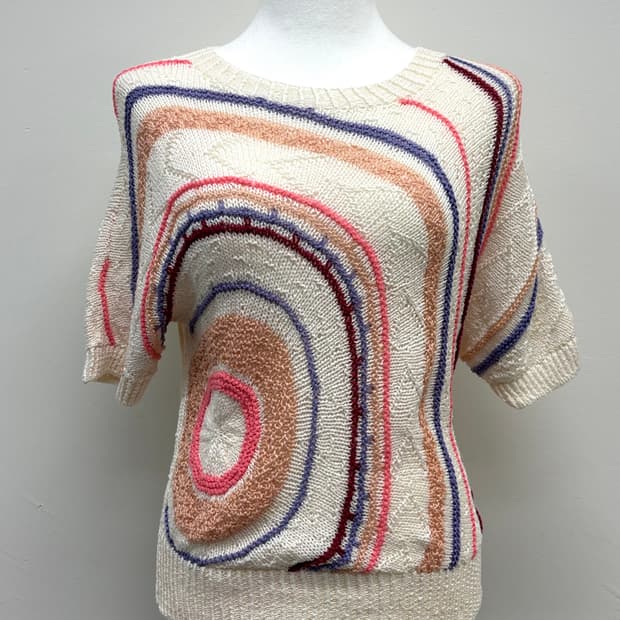 빈티지 유니크 하프 니트