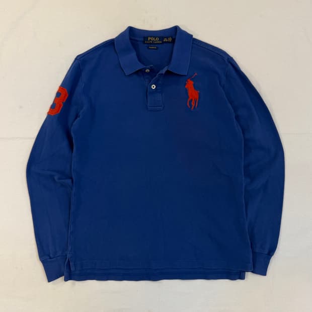 폴로 랄프로렌 빅포니 치프키프 롱슬리브 카라티 블루