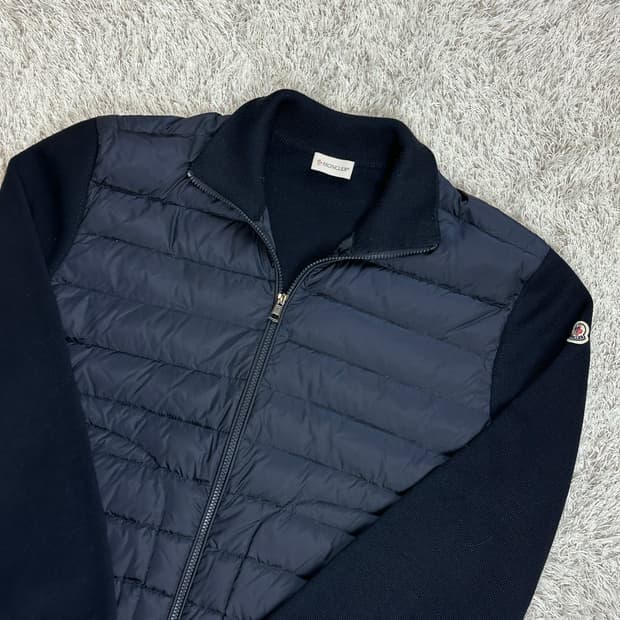 [XXL] 정품 몽클레어 22FW 트리콧 니트패딩 자켓 네이비